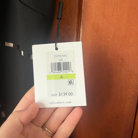 Calvin Klein Black Cutout Midi Dress BRAND NEW - Picture 4 of 6